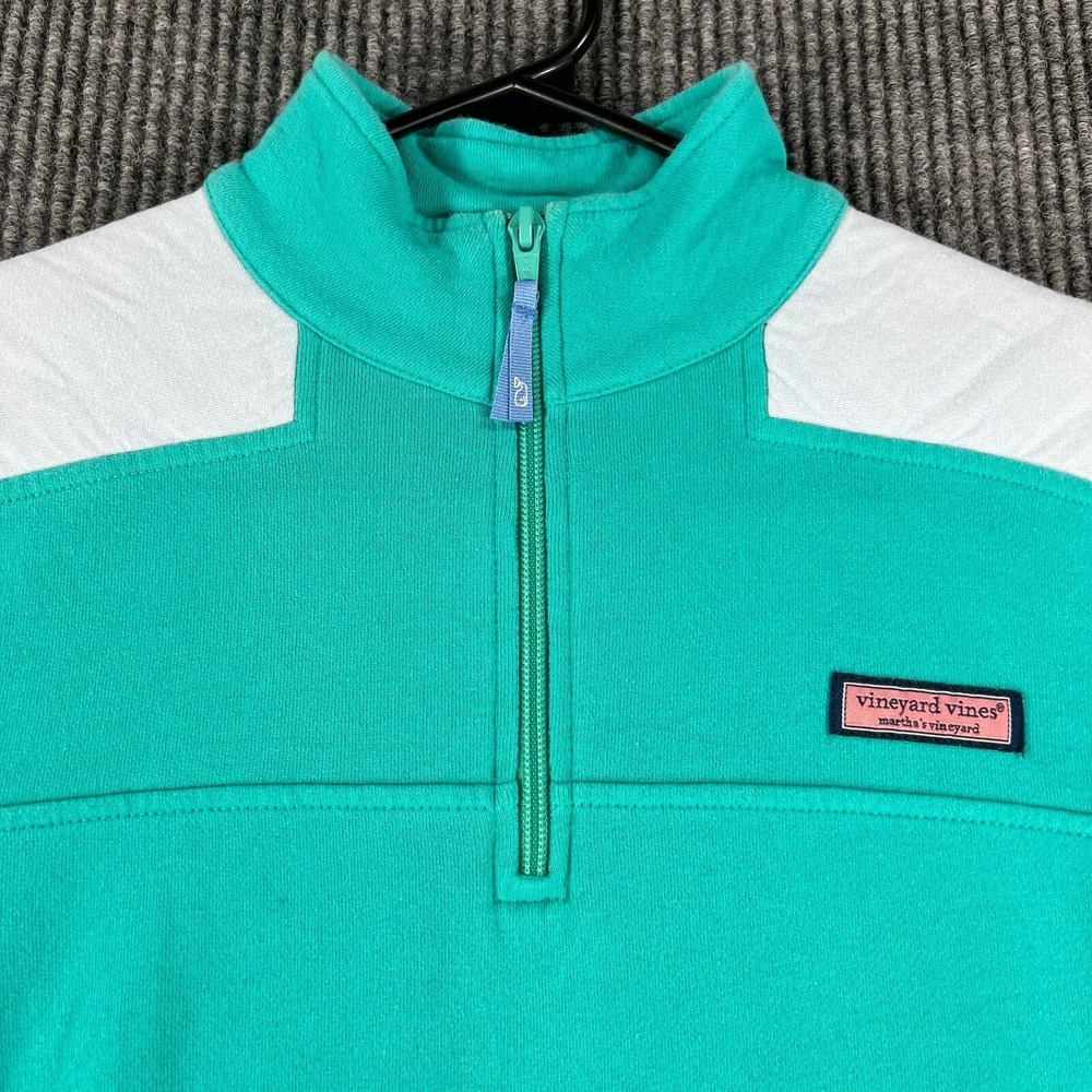 Vineyard Vines Sweatshirt Womens XS Extra Small Green Long Sleeve 1/4 Zip